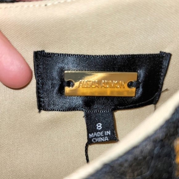 Alexia Admor Black and Gold Lace Midi Dress - Picture 9 of 13